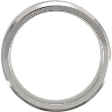 Men's Titanium and Sterling Silver Wedding Band