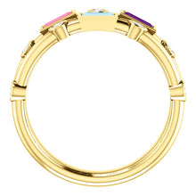 Gold Birthstone Ring Negative Style Ring Family Ring