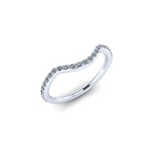 Curved Diamond Wedding Band Contoured Wedding Band