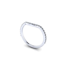 Curved Diamond Wedding Band Contoured Wedding Band