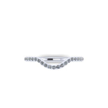 Curved Diamond Wedding Band Contoured Wedding Band