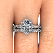 Oval Moissanite Engagement Ring, 8x6 mm Forever One