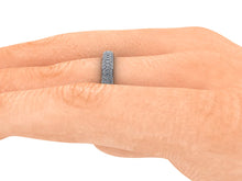 Pave Diamond Wedding Band Triple Row of Diamonds