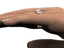 Claddagh Ring 18k Rose Gold With Pink and White Sapphires
