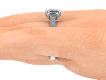 Elongated Cushion Cut Moissanite Engagement Ring