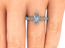 Elongated Cushion Cut Moissanite Engagement Ring