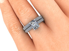 Elongated Cushion Cut Moissanite Engagement Ring