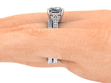 Twisted Rope Engagement Ring Cushion Cut Harro or NEO Moissanite Engagement Ring