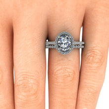 Oval Forever One Moissanite Engagment Recycled White Gold Ethical Diamonds