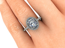 Oval Forever One Moissanite Engagment Recycled White Gold Ethical Diamonds