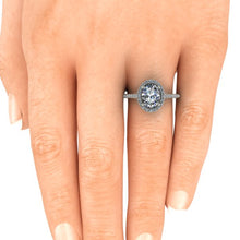 Oval Forever One Moissanite Engagment Recycled White Gold Ethical Diamonds