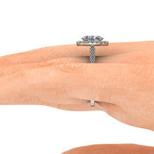 Oval Forever One Moissanite Engagment Recycled White Gold Ethical Diamonds