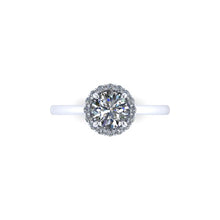 Old European Cut Forever One Moissanite Engagement Ring Recycled White Gold