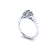 Old European Cut Forever One Moissanite Engagement Ring Recycled White Gold
