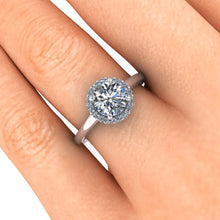 Old European Cut Forever One Moissanite Engagement Ring Recycled White Gold