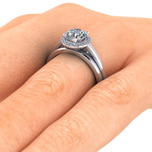 Old European Cut Forever One Moissanite Engagement Ring Recycled White Gold