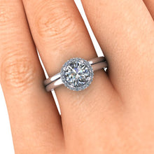 Old European Cut Forever One Moissanite Engagement Ring Recycled White Gold