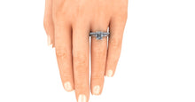 Moissanite Engagement Ring Emerald Cut Solitaire