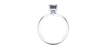 Moissanite Engagement Ring Emerald Cut Solitaire