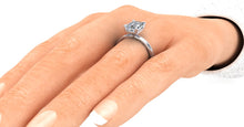 Moissanite Engagement Ring Emerald Cut Solitaire