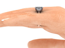 Two Tone Trilogy Forever One Moissanite Engagement Ring Platinum and 18k Rose Gold