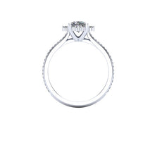 Oval Diamond Engagement Ring Recycled Gold or Platinum