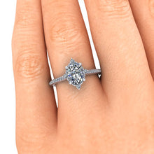 Oval Diamond Engagement Ring Recycled Gold or Platinum