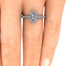 Oval Diamond Engagement Ring Recycled Gold or Platinum