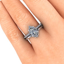 Oval Diamond Engagement Ring Recycled Gold or Platinum