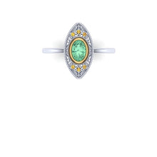 Paraiba Tourmaline Engagement Ring Vintage Inspired