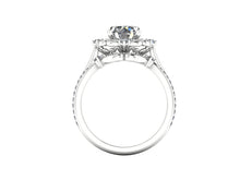 Vintage Inspired Moissanite Bridal Set Recycled Platinum