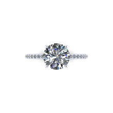 3 Carat Moissanite Engagement Ring with Diamond Accents