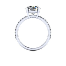 3 Carat Moissanite Engagement Ring with Diamond Accents