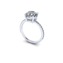 3 Carat Moissanite Engagement Ring with Diamond Accents